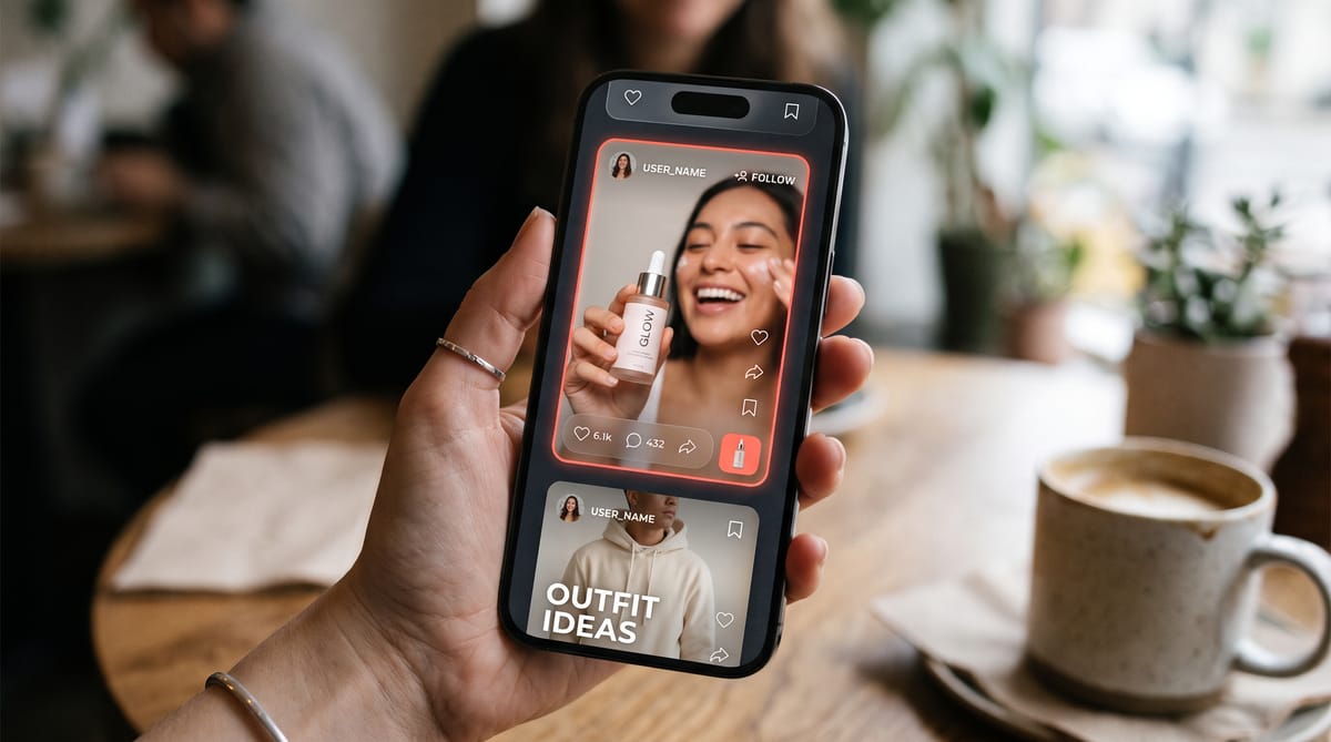 Native 9:16 TikTok feed ad playing full-screen on a phone