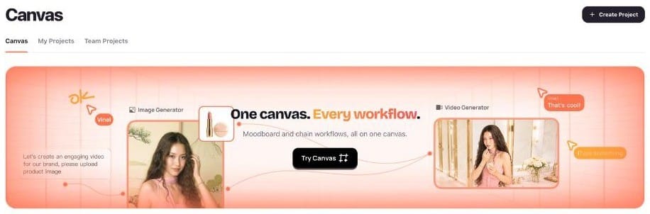 BuzzVideo Canvas: moodboards and chained image-to-video workflows on one board