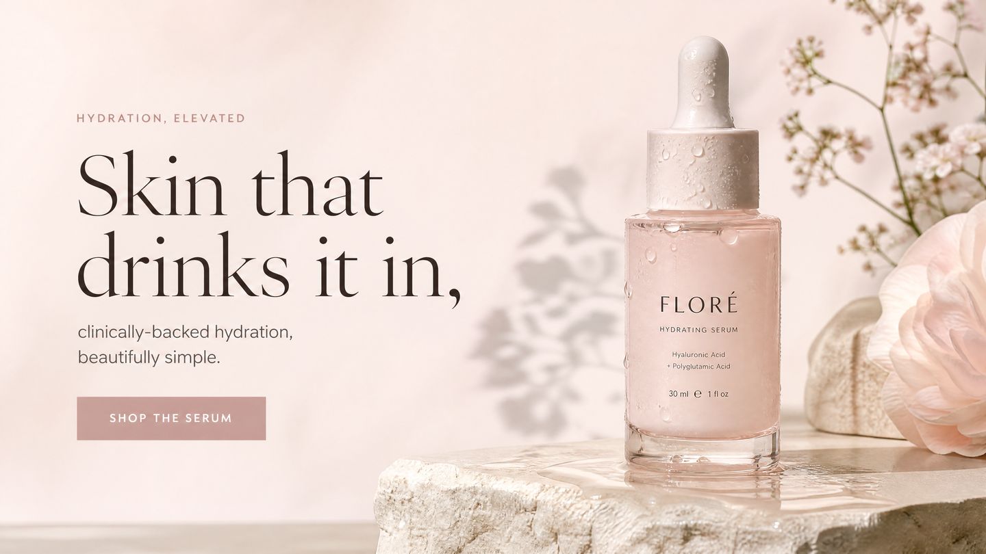 Premium skincare landing-page hero