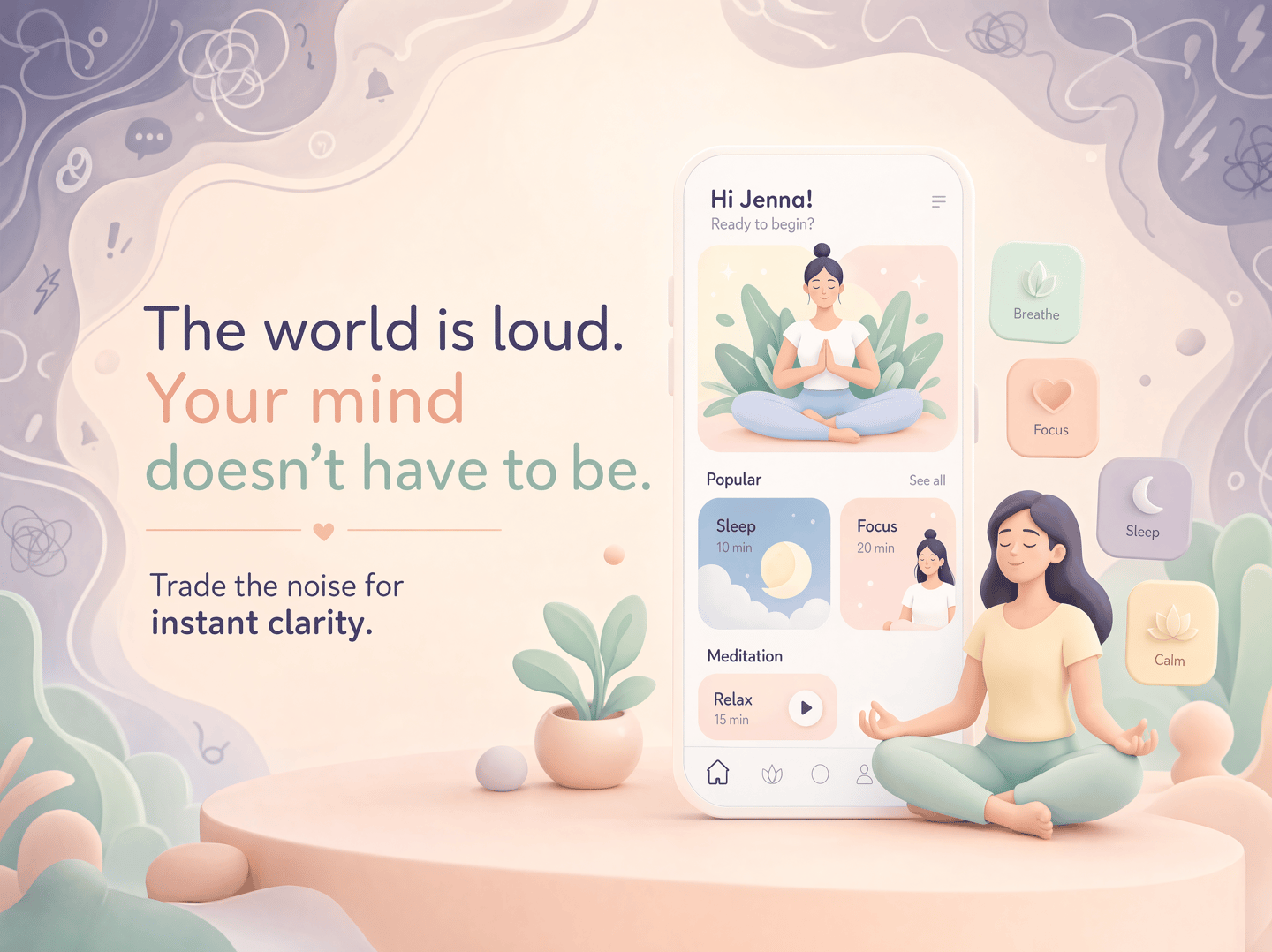 Meditation App Campaign Set