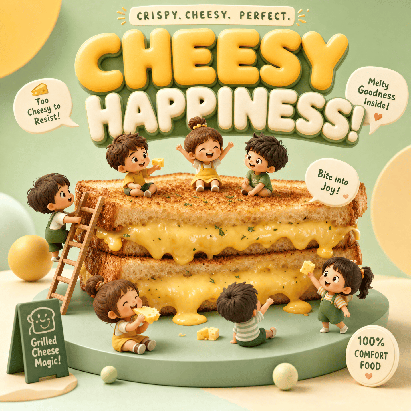 3D food advertisement poster
