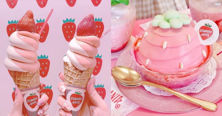 [Japan] Heaven for strawberry lovers a must visit dessert shop in Osaka named "Strawberry Mania", which is an extremely popular restaurant for strawberry fans!