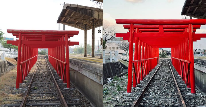 【日本】喺鐵道上起鳥居?!原來同著名景點元乃隅神社有關!
