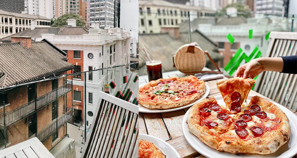 【香港】中環意大利風情餐廳,戶外座位歎石爐烤手工Pizza