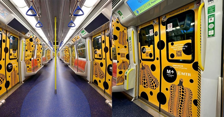 【香港】港鐵草間彌生主題列車！超打卡南瓜波點車廂！