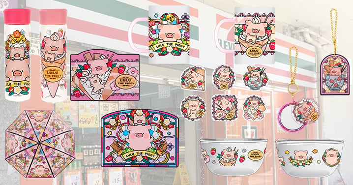 【香港7-11】罐頭豬lulu彩繪精品登陸7仔便利店!多款家品/餐具/超可愛~