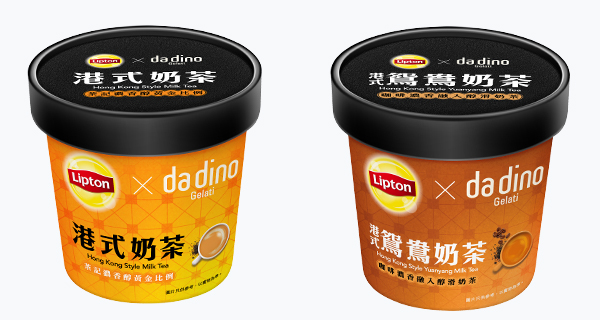 【香港美食】Lipton聯乘da dino推出4款意式雪糕,港式奶茶+台式茉香奶茶