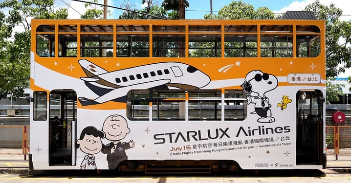 【主題電車】香港電車×星宇航空Snoopy!享用機上飲品及零食+免費台北機票