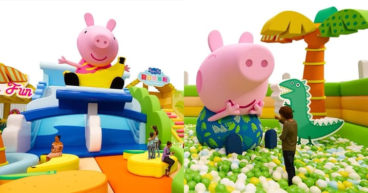 【暑假親子好去處】鑽石山8,000呎Peppa Pig巨型充氣樂園  4大玩樂關卡必玩8米高水果滑梯