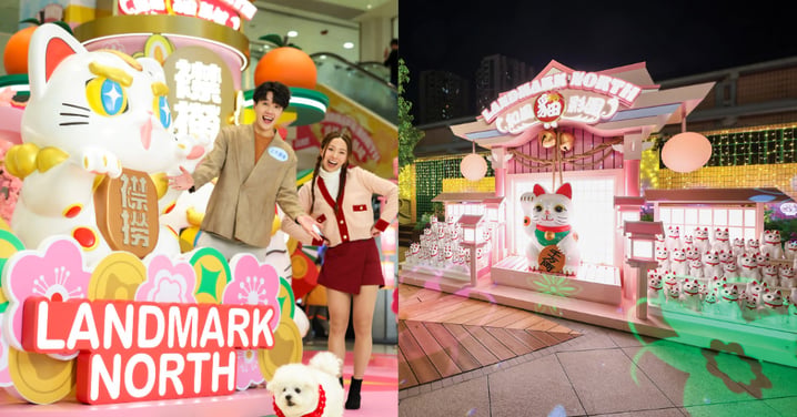 上水廣場《逗福貓願城》過百隻招財貓9大打卡位！夜間和風貓影園+一站式辦年貨花見賀年祭 貓奴必去！