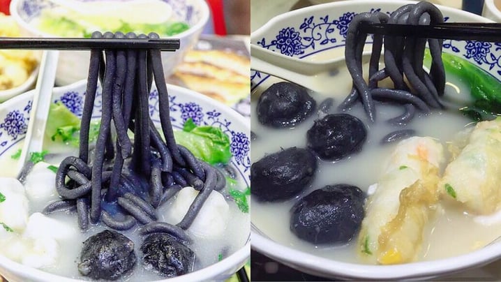 屯門好過癮黑色料理 必試中式墨汁魚麵 | 香港美食 | 放假去邊