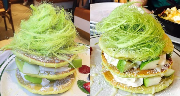 銅鑼灣班蘭龍鬚糖班戟 綠色龍鬚糖絲好得意| 香港美食 | 放假去邊