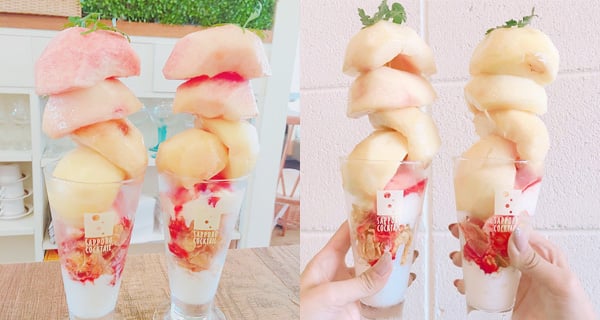 又甜又多汁~ 大阪期間限定白桃芭菲!｜日本美食｜放假去邊