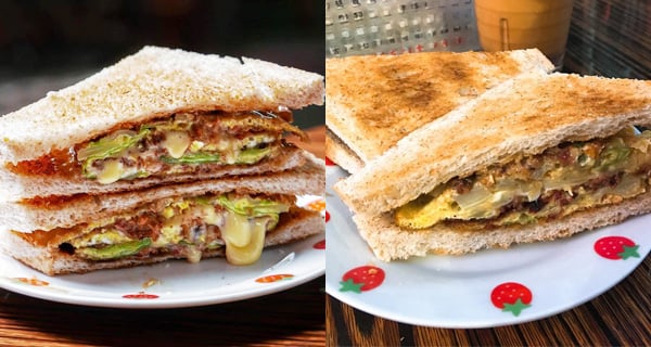 中環大排檔炒蛋雙拼三文治 超人氣早餐好快就賣哂!| 香港美食 | 放假去邊