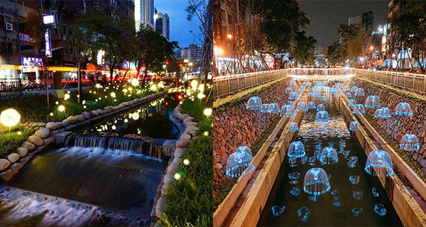台中打卡新景點！期間限定綠川光景藝術展｜台灣旅遊｜放假去邊