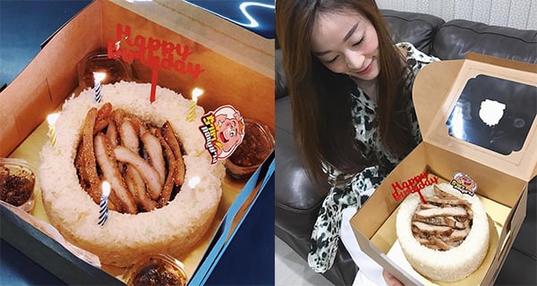 不一樣的生日蛋糕!!超創意豬頸肉飯生日蛋糕｜泰國美食｜放假去邊