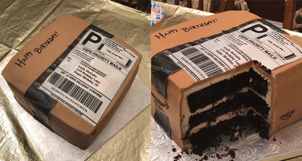 老公送網購狂粉太太 Amazon包裝盒生日蛋糕｜美國趣聞｜放假去邊