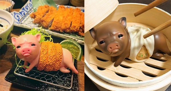 台灣豬肉料理小豬玩具 可憐表情造型可愛｜台灣購物｜放假去邊