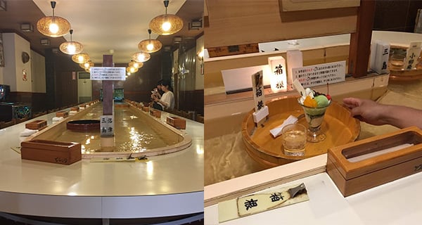 日本特色迴轉甜品店 隨水流到客人面前｜日本美食｜放假去邊