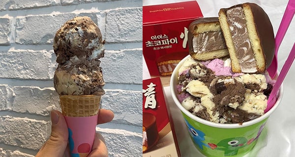 韓國Baskin Robbins X Orion朱古力批雪糕 超豐富口感味蕾大滿足｜韓國美食｜放假去邊