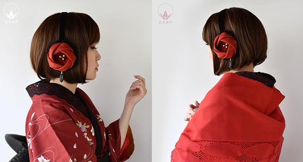 日本大熱山茶花耳罩 和服便服一樣易襯｜日本購物｜放假去邊