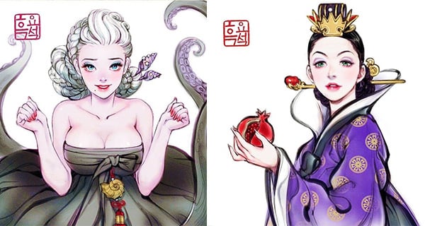 韓國迪士尼韓服反派角色插畫 個個奸角都變哂俊男美女｜韓國趣聞｜放假去邊