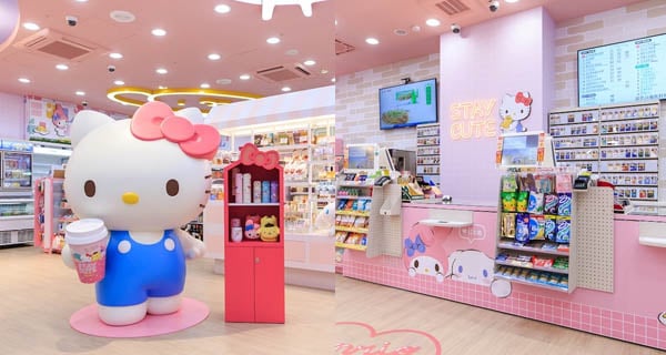 首間「Sanrio 7-11聯名店」登陸台北！Hello Kitty裝飾粉嫩超有少女心！｜台灣旅遊｜放假去邊