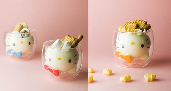 日本Hello Kitty雙層玻璃杯 可愛造型最啱飲牛奶～｜日本購物｜放假去邊