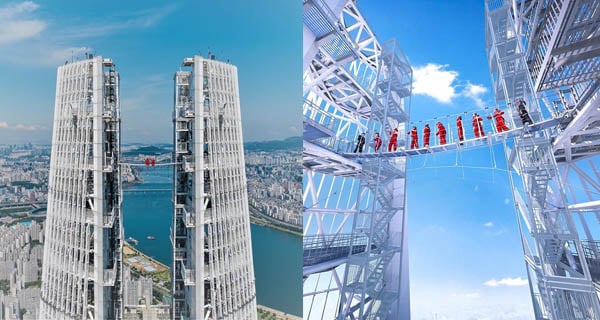 首爾樂天塔高空吊橋 感受瘋狂刺激體驗｜韓國旅遊｜放假去邊