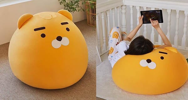 韓國KaKao Friends萊恩豆沙袋沙發床 大大隻萊恩真係超可愛!｜韓國購物｜放假去邊