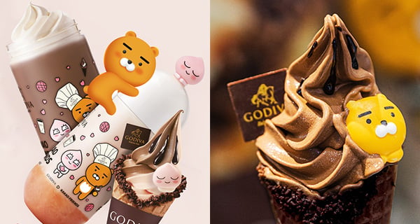 GODIVA x Kakao Friends軟雪糕 + 凍飲 再度登場! | 香港美食 | 放假去邊