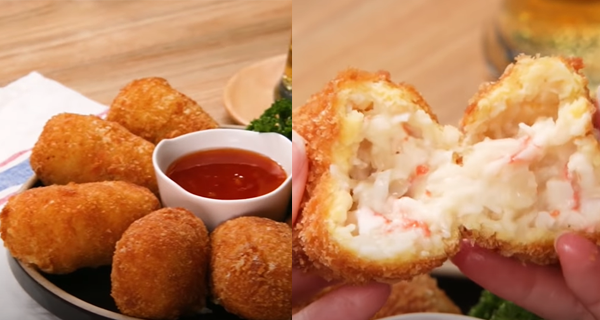 【食譜】香脆滿分！蟹肉忌廉炸丸子簡易教學｜香港美食｜放假去邊