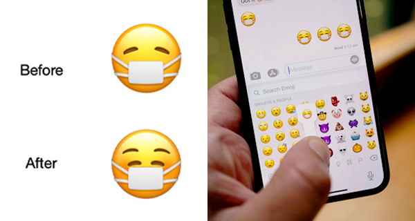 【疫下新版Emoji】Apple改戴口罩憂愁Emoji變笑臉！載口罩不再憂愁！｜外國趣聞｜放假去邊