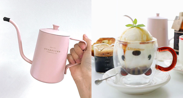 【韓國Starbucks】必搶超高雅粉紅手沖壺+可愛風松鼠雙層玻璃杯！變出不同面貌的松鼠仔｜韓國購物｜放假去邊