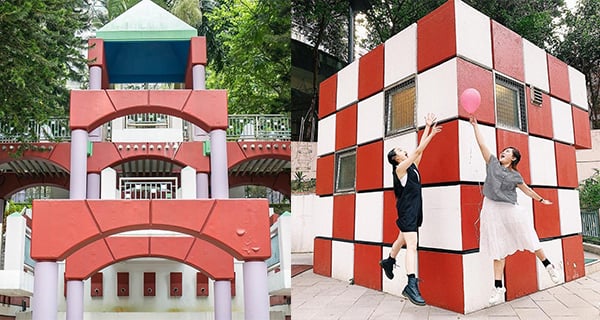 【香港】上環紅白間積木城堡！玩味設計公園！｜香港玩樂｜放假去邊