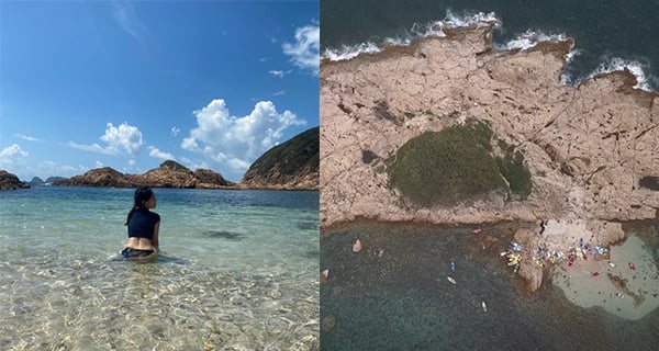 【香港】夏日暢玩綠蛋島浮潛！船上觀光+專人指導+下午茶｜香港玩樂｜放假去邊