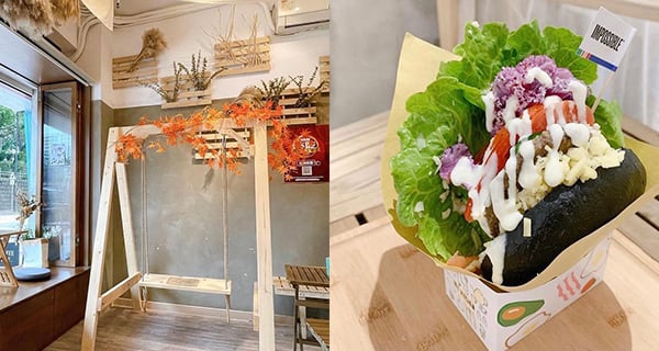 【香港】尖沙咀木系素食cafe！豬柳芝士純素Bagel +紅菜頭latte｜香港美食｜放假去邊