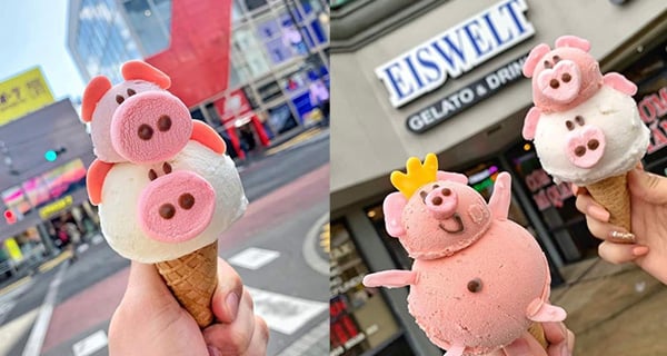 【日本】人氣雪糕店可愛豬仔造型雪糕，好想買返個打卡影相呀！｜日本美食｜放假去邊