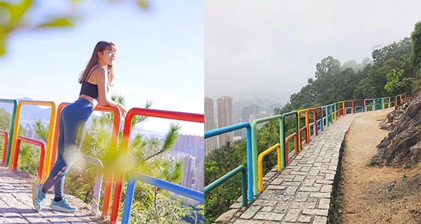 【香港】輕鬆初級親子路線！行山必影彩色欄杆+屯門全景｜香港玩樂｜放假去邊