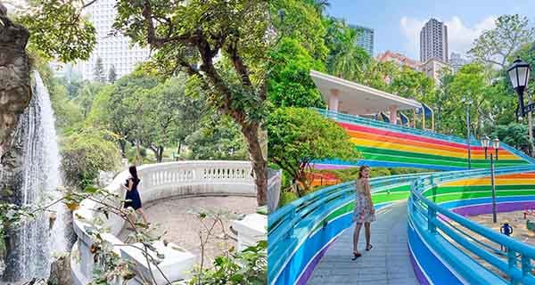 【香港】悠閒漫遊港島綠洲，壯觀瀑布+彩虹橋+茶具文物館｜香港｜放假去邊