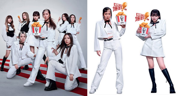 【香港】女團COLLAR代言KFC！仲有1:1紙板打卡！食雞送小卡+海報！｜美食優惠｜放假去邊
